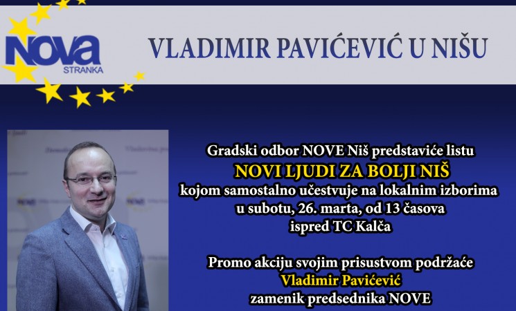 PaviÄ‡eviÄ‡ u NiÅ¡u: Predstavljanje liste “Novi ljudi za bolji NiÅ¡”