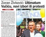 Živković za Danas: Ultimatum Vučiću - novi izbori ili protesti!