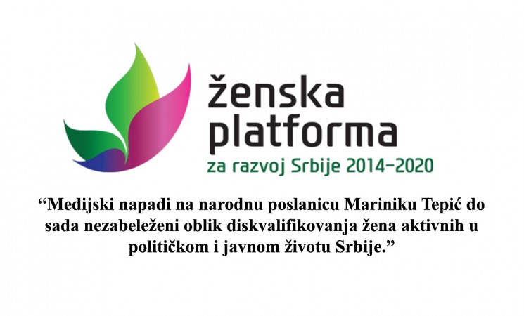 Ženska platforma za razvoj Srbije osudila tabloidnu hajku na Mariniku Tepić